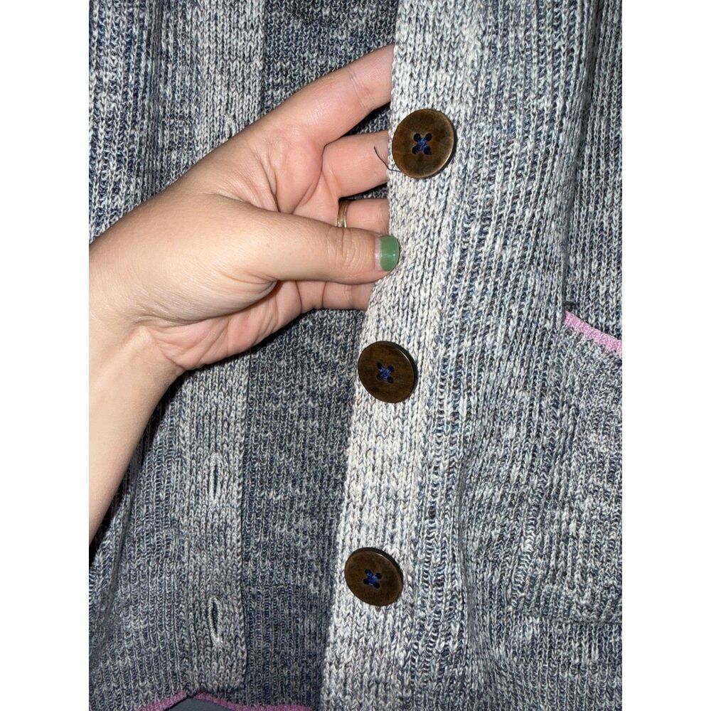 Anthropologie · Pilcro Grey & Pink Washed Sweater Vest | Size Small | Academia - Picture 3 of 7